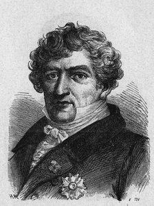 Portret Cuviera (1769-1832), francuskiego zoologa i paleontologa - w „Album de la Science; wybitni naukowcy; Wielkie odkrycia”” 1896. autorstwa French School
