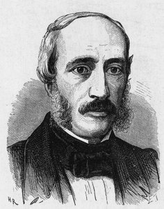 Portret Edmonda Becquerela (1820 - 1891), francuskiego fizyka - w „Album de la Science; wybitni naukowcy; Wielkie odkrycia”” 1896. autorstwa French School