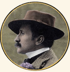 Portret Edmonda Rostanda (1868-1918), francuskiego pisarza. autorstwa French School