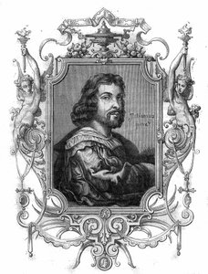 Portret cesarza Ottona I z Germanii, zwanego Wielkim (Otton, 912-973). Grawer w „Historii papieży-królów-i-cesarzy na przestrzeni wieków” Maurice Lachatre autorstwa French School