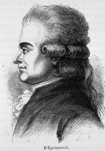 Portret Eprémesnila, francuskiego sędziego i polityka (1746 - 1794) - w "L