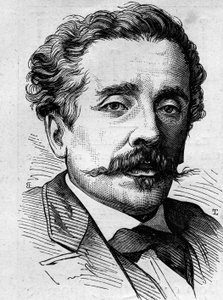 Portret Ernesta Lacana (1829-1879), francuskiego dziennikarza i pisarza. Grawerowanie w „”Le Monde Illustré””n°1141 z 8 lutego autorstwa French School