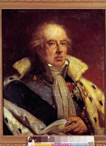 Portret Francois - Alexandre - Frederic, Duc de la Rochefoucauld Liancourt, ekonomista (1747 - 1837) reprezentowany w stroju Pair de France w okresie Restauracji (h s/t 0,72 X 0,57). Wersal. Muzeum Zamkowe. autorstwa French School