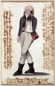 Portret Francois Athanase (Francois-Athanase) z Charette de la Contrie (1763-1796), ramię w szaliku, rojalistyczny przywódca Wandei - Musee Dobree, Nantes autorstwa French School