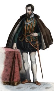Portret Franciszka I de Lorraine (1519-1563), księcia Guise, księcia Aumale, francuskiego żołnierza i polityka. autorstwa French School