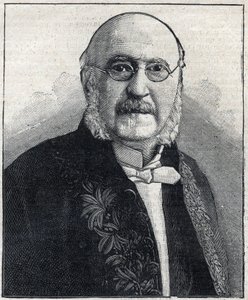 Portret Francois Jules Suisse dit Jules Simon (1814-1896), francuskiego filozofa i męża stanu, w „Le Petit Parisien”” autorstwa French School