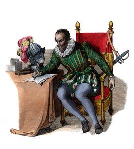 Portret Francois de Malherbe (1555-1628), francuskiego poety, krytyka i tłumacza. autorstwa French School