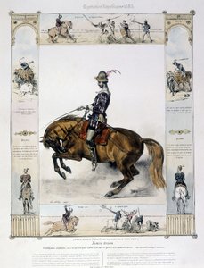 Portret Frédérica Grisona w "Malowniczej historii dawnej i współczesnej jazdy konnej" Charlesa Aubry