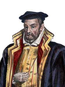 Portret Gasparda II de Coligny (1519-1572), lorda de Chatillon, francuskiego szlachcica i admirała. autorstwa French School