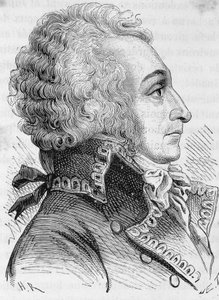 Portret generała Alexandre Viscount de Beauharnais (1760-1794), oskarżanego o złą obronę Moguncji w 1793 roku, został zgilotynowany - w „L