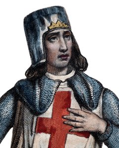 Portret Geoffreya z Villehardouin (1150-1228), francuskiego historyka i rycerza. autorstwa French School