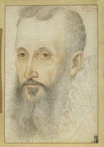 Portret George Talbot, 6. hrabia Shrewsbury (1528-90) (kreda na papierze) autorstwa French School