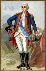 Portret Jerzego Waszyngtona (1732-1799). Chromolitografia z końca XIX wieku. autorstwa French School