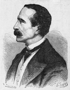 Portret Georgesa Bonelli, wynalazcy telegrafu typograficznego - w „Albumie Nauki”; wybitni uczeni; Wielkie odkrycia”” 1896. autorstwa French School