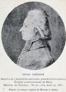 Portret Henryka zwanego opatem Gregoire (1750-1831), francuskiego duchownego i polityka autorstwa French School