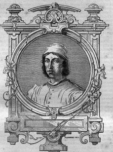 Portret Herimara, opata Saint Denis z Reims (zm. 1070). Grawer w „Historii papieży-królów-królowych i cesarzy na przestrzeni wieków”” Maurice Lachatre autorstwa French School