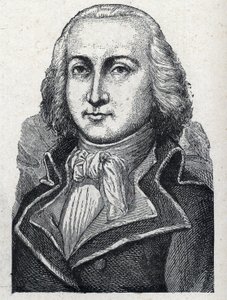 Portret Jeana Baptiste Cyrusa Adelaide de Timbrune de Thiembronne dit Valencia, hrabiego Walencji i generała rewolucji francuskiej (1757-1822). Rycina z 1889 r. Ze zbiorów prywatnych. autorstwa French School