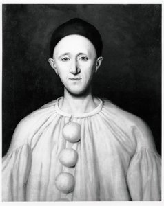 Portret Jean Charles Deburau (1829-73) jako Pierrot