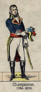 Portret Jean Etienne Championeta, generała francais (1762-1800). Wizerunek Epinal z końca XIX wieku. autorstwa French School