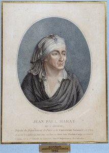 Portret Jean Paula Marata (1743-1793), francuskiego lekarza, publicysty i polityka autorstwa French School