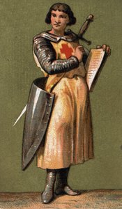 Portret Jeana de Joinville (1225 - 1317) Francuski felietonista Przyjaciel i powiernik króla Ludwika IX, któremu towarzyszył w VII krucjacie. Chromolitografia XIX wieku. autorstwa French School