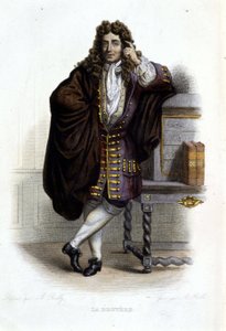 Portret Jeana de La Bruyere, francuskiego pisarza i moralisty (1645-1696) w red. Mennechet, „Le Plutarque francais”” autorstwa French School