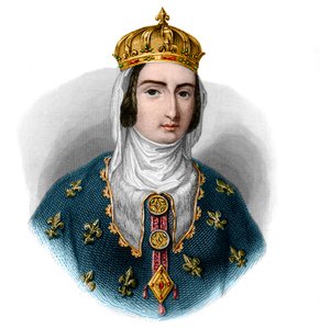 Portret Joanny I z Nawarry (1273-1305) królowej Nawarry i królowej małżonki Francji. autorstwa French School