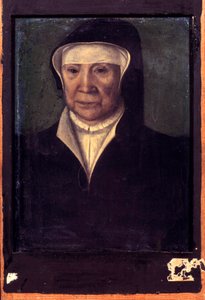 Portret Joanny z Nawarry (1273-1305), królowej Francji Malarstwo szkoły francuskiej. 16 wiek. Ciemny. 0,25 x 0,20 m. Wersal. Muzeum Zamkowe autorstwa French School