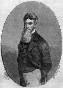 Portret Johna Browna (1800-1859), amerykańskiego działacza przeciw niewolnictwu. Grawer w „Le Monde Illustré” nr 140 z 17 grudnia 1859 r. autorstwa French School