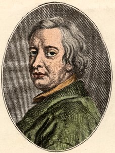 Portret Johna Drydena, angielskiego poety (1631-1700). autorstwa French School