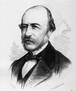 Portret Josepha Autrana (1813-1877), francuskiego poety. Grawer w „”Le Monde Illustré””n°1040 z dnia 17 marca 1877 r. autorstwa French School