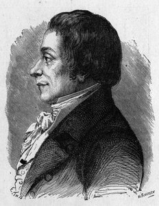 Portret Josepha Lakanala (1762 - 1845), francuskiego polityka - w „Albumie nauki”; wybitni uczeni; Wielkie odkrycia”” 1896. autorstwa French School