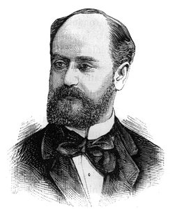 Portret Julesa Develle (1845-1919), francuskiego polityka. Grawerowanie w „”Świat Ilustrowany”, 16 stycznia autorstwa French School