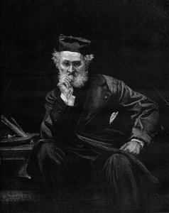 Portret Leona Cognieta (1794-1880), francuskiego malarza. Grawer w „Le Monde Illustré” nr 1236 z dnia 4 grudnia 1880 r. autorstwa French School