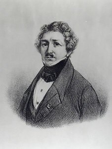Portret Louis-Jacques Daguerre (1787-1851) autorstwa French School