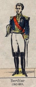 Portret Louisa Alexandre (Louis-Alexandre) Berthier (1753-1815), księcia Neuchatel, Marechal of France - Wizerunek Epinal z końca XIX wieku - Kolekcja prywatna autorstwa French School