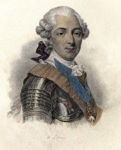 Portret Louisa Jeana Marie de Bourbon, księcia Penthievre (1725-1793), wielkiego admirała i mecene francais. w "Portraits des Hommes Useful". autorstwa French School