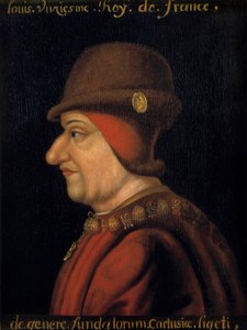 Portret Ludwika XI (1423-1483), króla Francji. Szkoła francuska z XVII wieku. Plessis les Tours (Plessis les Tours) (Plessis-les-Tours) autorstwa French School