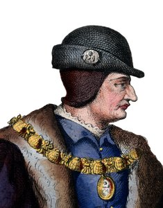 Portret Ludwika XI Francji (1423-1483), króla Francji. autorstwa French School