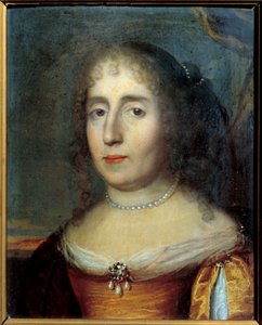 Portret Madame de Scudery (lub Madeleine de Scuderi (1607 - 1701), francuzki literackiej). Anonimowe malarstwo szkoły francuskiej autorstwa French School