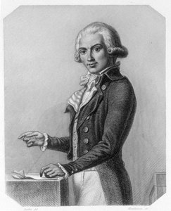 Portret Marguerite Elie Guadet, francuskiej polityk (1758-1794). W "L