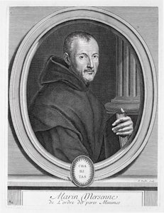 Portret Marin Mersenne (1588-1648) rytowany przez Duflos autorstwa French School