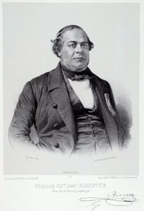 Portret martyńskiego polityka Cyrille Charlesa Auguste Bissette (1795-1858), wielkiego zwolennika zniesienia niewolnictwa we Francji. Grawerowanie XIX-wiecznego Chartres, Musee des Beaux Arts autorstwa French School