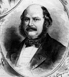 Portret Maksymiliana Julesa Marcusa Koenigswartera (1817-1878), francuskiego bankiera i polityka. Grawer w „”Le Monde Illustré””n°262 z 19 kwietnia 1862 r. autorstwa French School