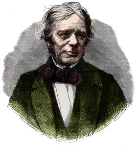 Portret Michaela Faradaya (1791-1867), angielskiego chemika i fizyka. autorstwa French School