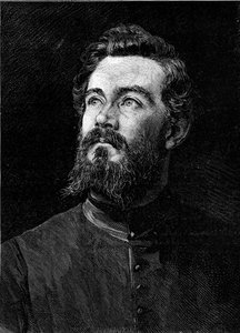 Portret Michela Alexandre Debaize (Abbe Debaize) (1845-1879), francuskiego duchownego i podróżnika. Grawer w „Le Monde Illustré” nr 1194 z 14 lutego 1880 r. autorstwa French School