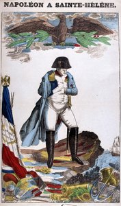 Portret Napoleona Bonaparte na Św. Helenie. Obraz Epinal autorstwa French School