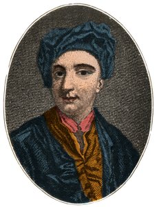 Portret Mikołaja Rowe (1674-1718), angielskiego dramaturga, poety i różnorodnego pisarza. autorstwa French School