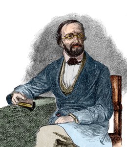 Portret Petera Gustava Dirichleta (1805-1859), niemieckiego matematyka. 19 wiek. autorstwa French School