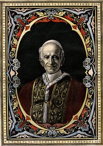 Portret papieża Leona XIII (Leone XIII, Gioacchino Pecci autorstwa French School